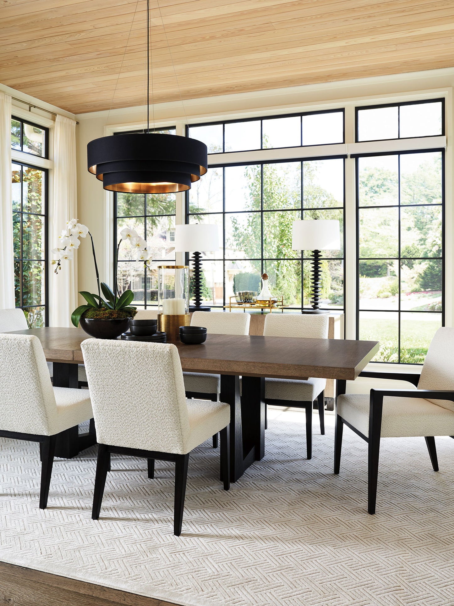 Zanzibar - Wellesley Rectangular Dining Table - Light Brown / Black