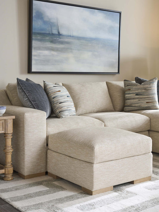 Barclay Butera Upholstery - Shaws Cove Bumper Ottoman - Beige