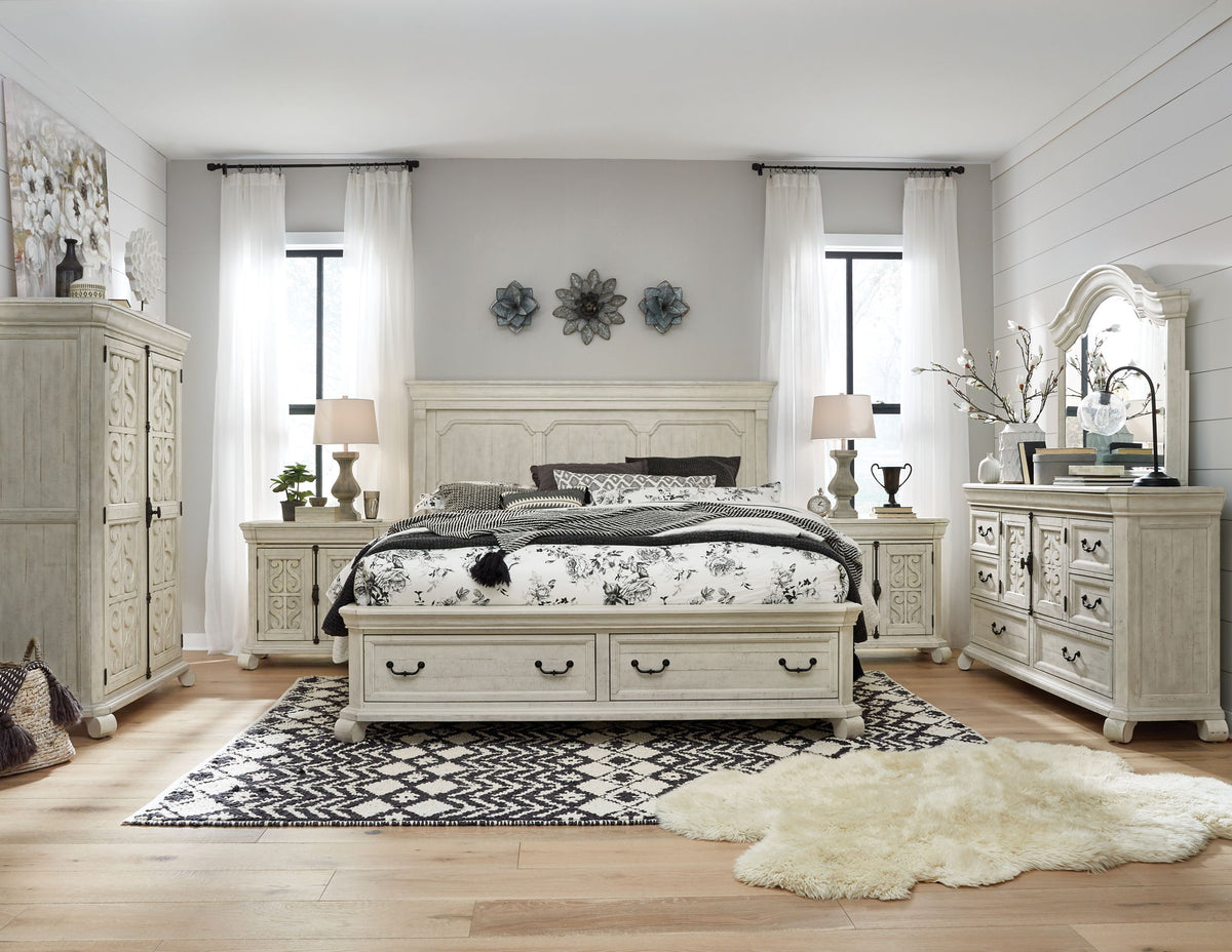 Bronwyn - Drawer Dresser With Shaped Mirror - Alabaster