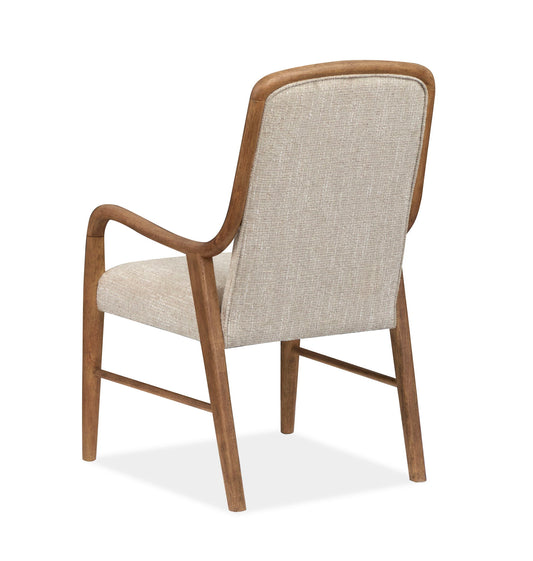 Woodward - Wood Slat Back Arm Chair (Set of 2) - Dark Clove / White