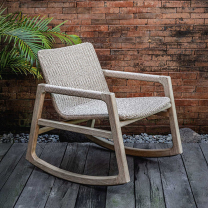 Sumba - Outdoor Wicker Rocking Chair - Gray