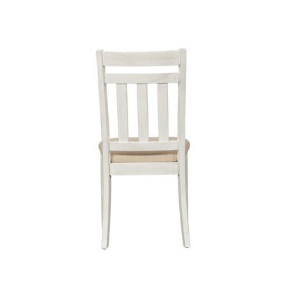 Summerville - Slat Back Side Chair - Soft White Wash / Wirebrushed Gray
