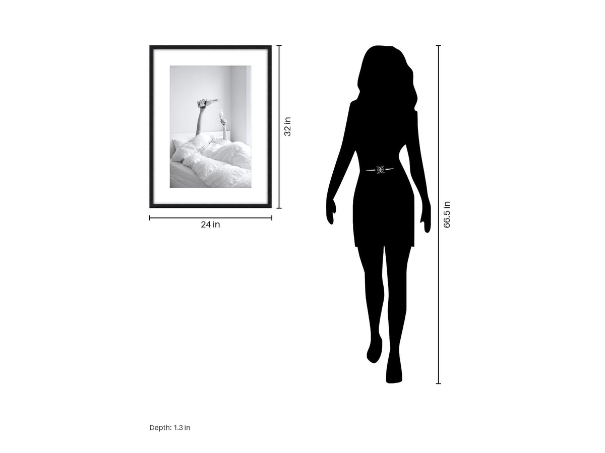 Champagne Morning II - 24 X 32 - Framed Print Under Glass - White