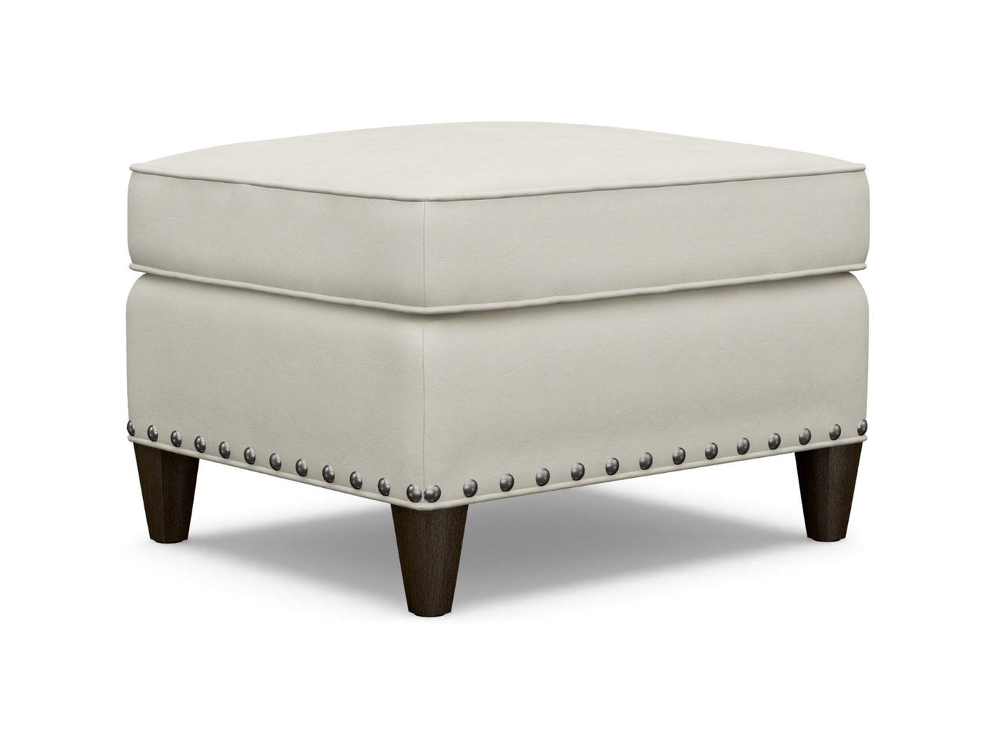 Lexington Leather - Chase Leather Ottoman - White