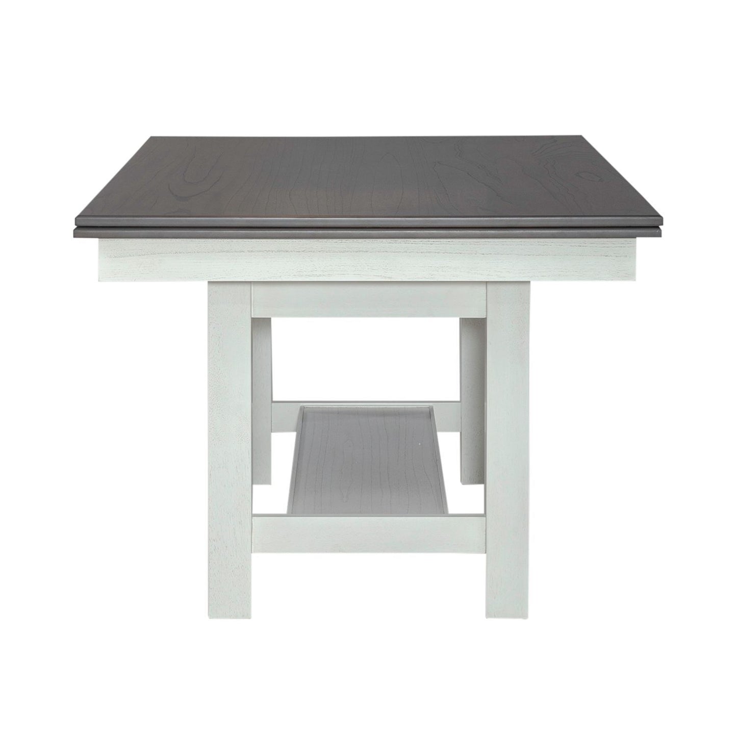 Brook Bay - Trestle Table Top - Textured White / Carbon Gray