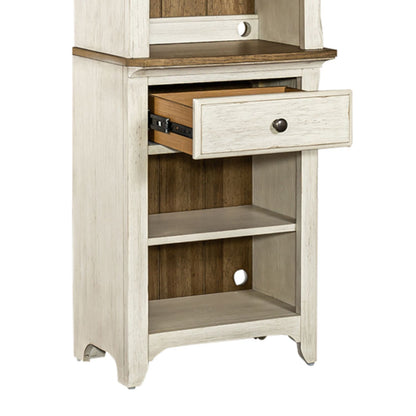 Farmhouse Reimagined - Right Pier Base - Antique White / Chestnut Tops