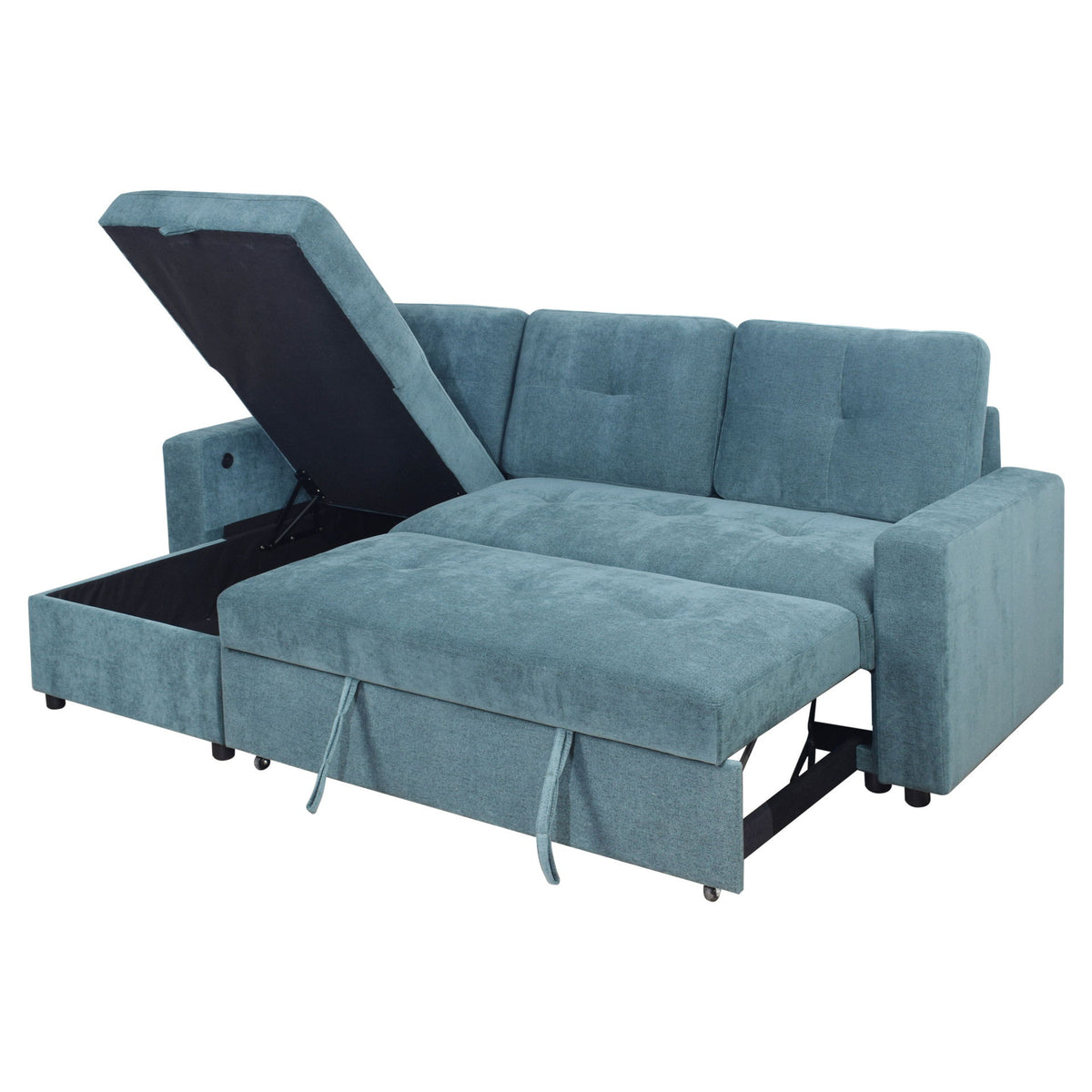 Greer - Storage Chaise - Green