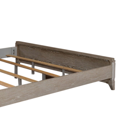 Belmar - King Upholstered Panel Footboard - Washed Taupe