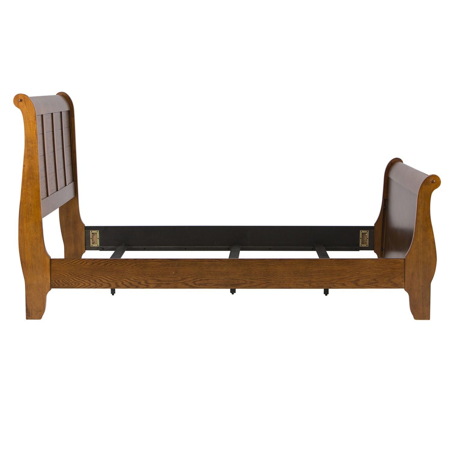 Grandpas Cabin - Queen Sleigh Headboard & Footboard - Aged Oak