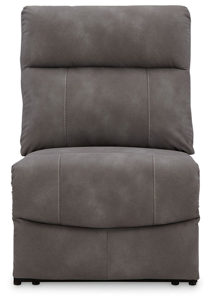 Next-Gen Durapella - Power Armless Recliner With Adj Headrest - Slate