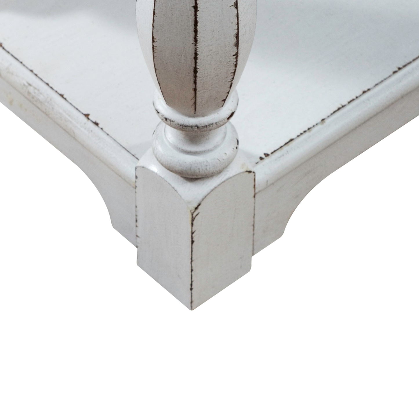 Magnolia Manor - Hall Console Bottom With Shelf For Display & Storage - Antique White