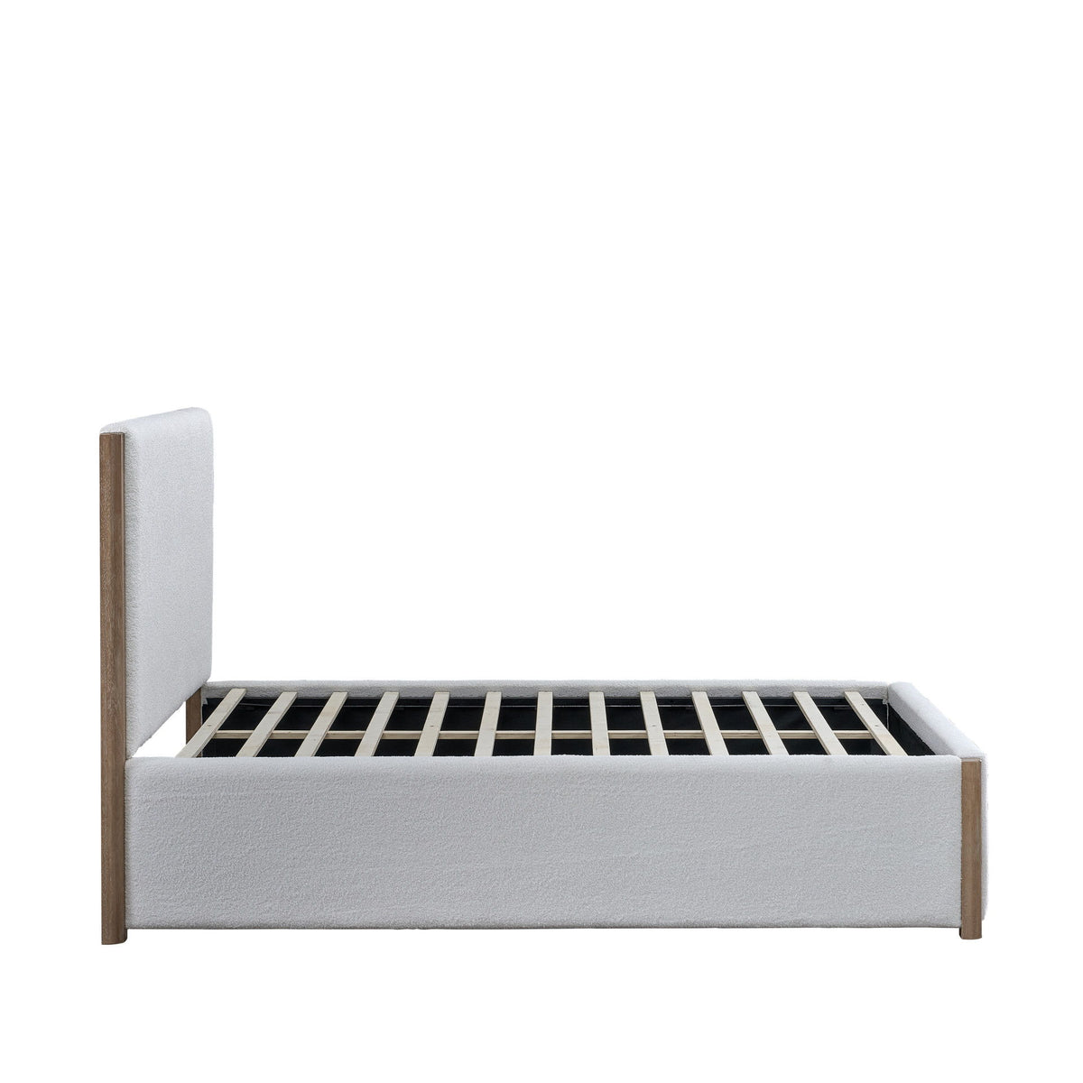 Anika - 6/6 King Upholstered Headboard - White / Natural