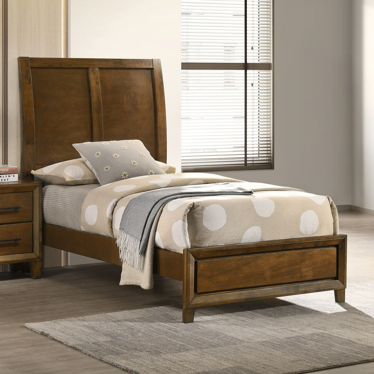 Ballard - Twin Headboard, Footboard & Slat Kit - Walnut