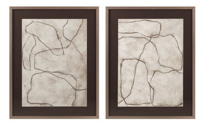 Conversations In The Past Framed Print - Gray / Off White