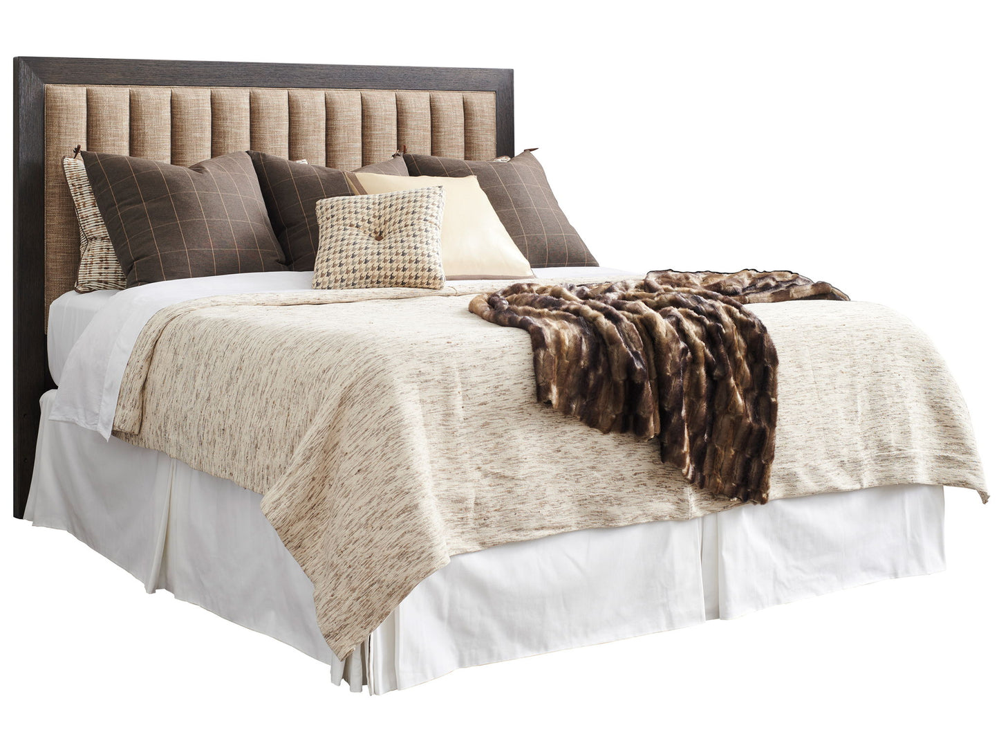 Park City - Talisker Custom Upholstered Headboard 6/6 King - Dark Brown