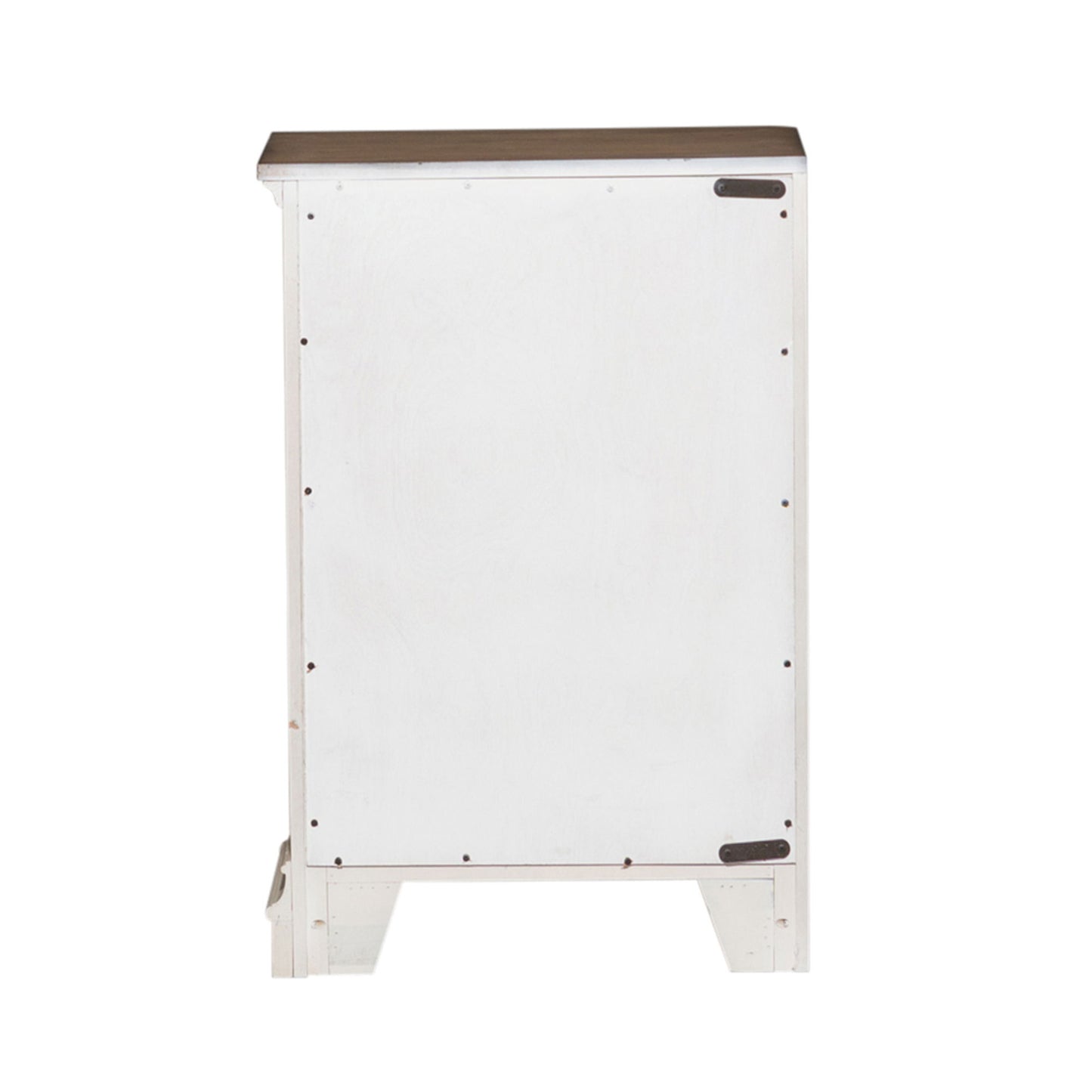 Morgan Creek - Right Pier Base - Antique White / Wirebrushed Tobacco Accents