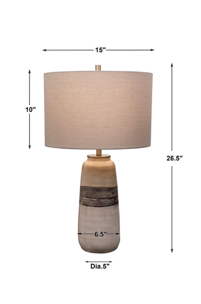 Comanche - Crackle Table Lamp - White