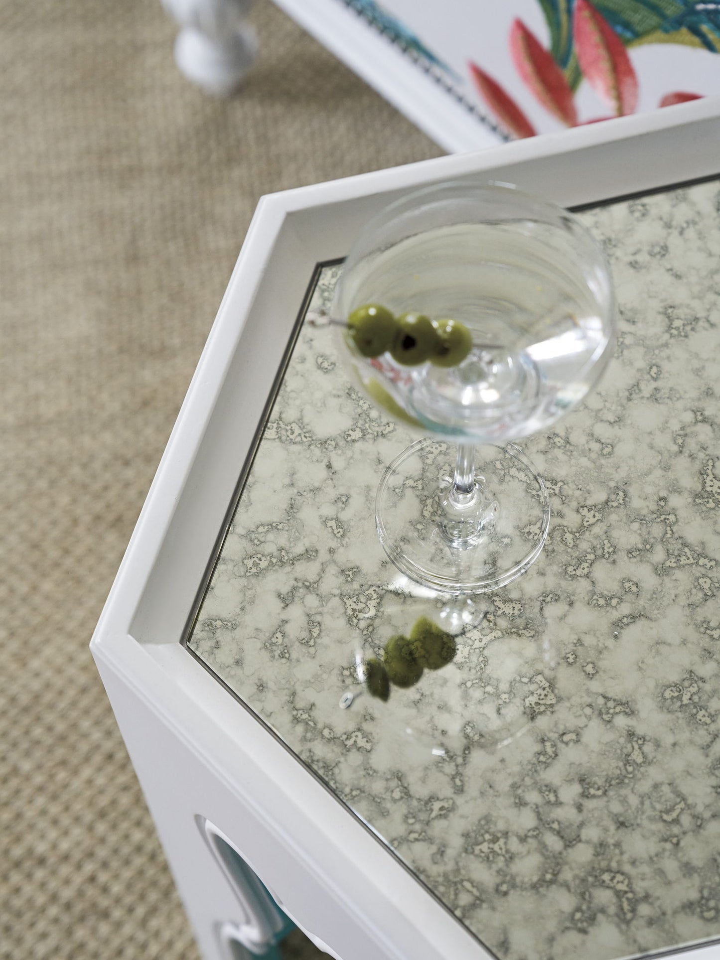 Villa Blanca - Bilbao Hexagonal End Table With Accents