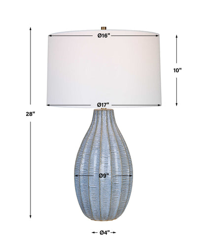 Veston - Blue Glaze Table Lamp