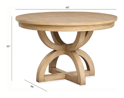 Coventry - Extendable 48" Round Dining Table - Honey Maple