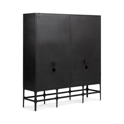 Amilio - Tall Cabinet - Rust Noir