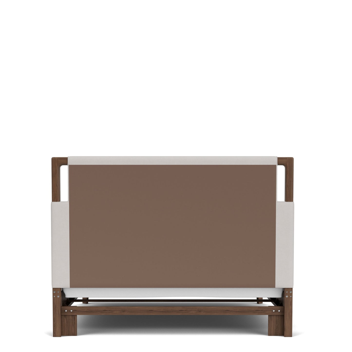 Delia - King Upholstered Headboard - Nouveau Walnut / Beige