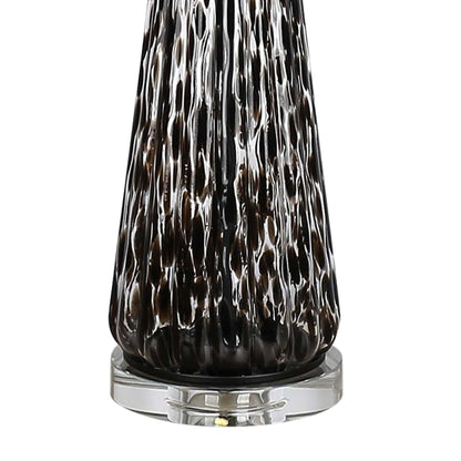 "Eclipse Radiance" Art Glass Table Lamp (Set of 2) - Black Art Glass