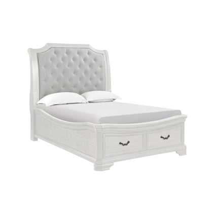 Lyndhurst - 5''0" Queen Storage Footboard & Slats - Vintage White