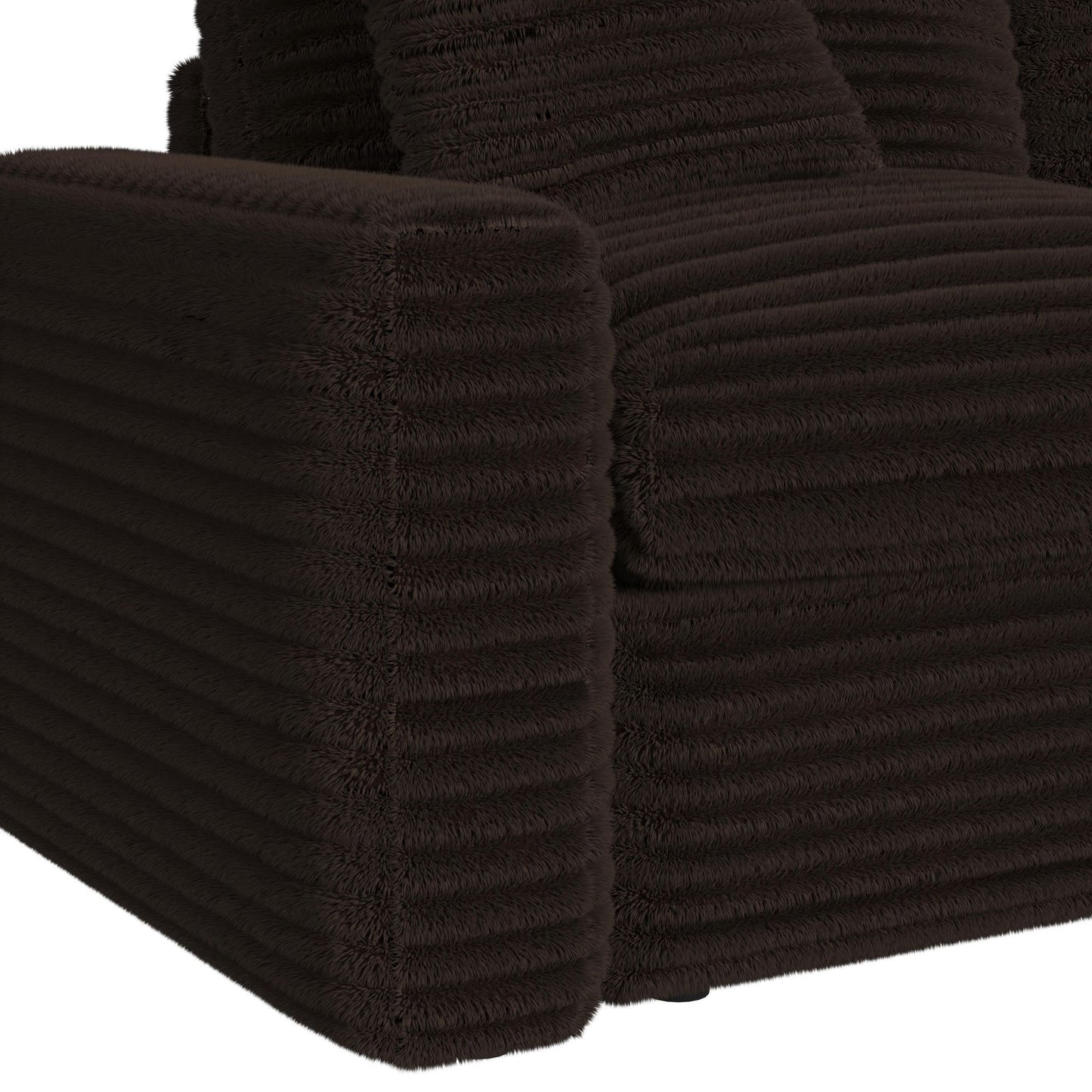 Corsicana - Sectional Corner With 1 Pillow 22" - Masis Espresso