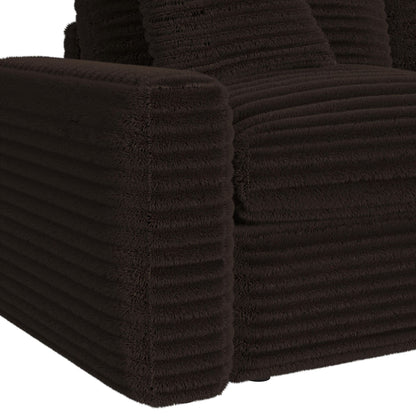 Corsicana - Sectional Corner With 1 Pillow 22" - Masis Espresso