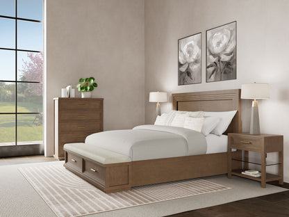 Cascade - California King / King Panel Headboard With Light - Casual Mink