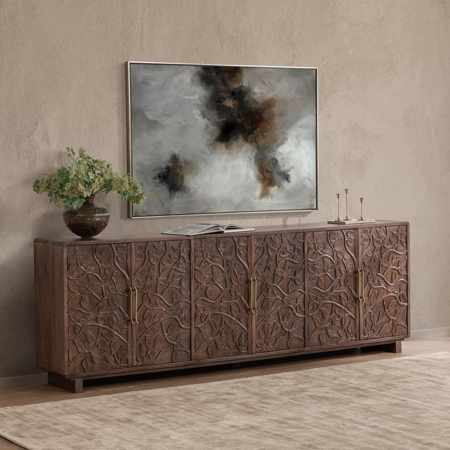 Albero - 6 Door Cabinet - Kona Brown