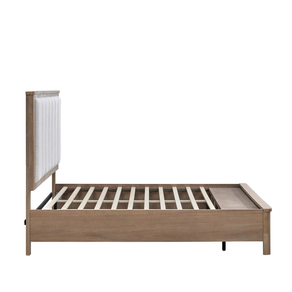 Anika - 6/6-5/0 King/Queen Storage Bed Side Rails - White / Natural