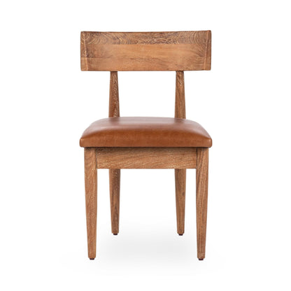 Alvaro - Leather Dining Chair (Set of 2) - Golden Wheat