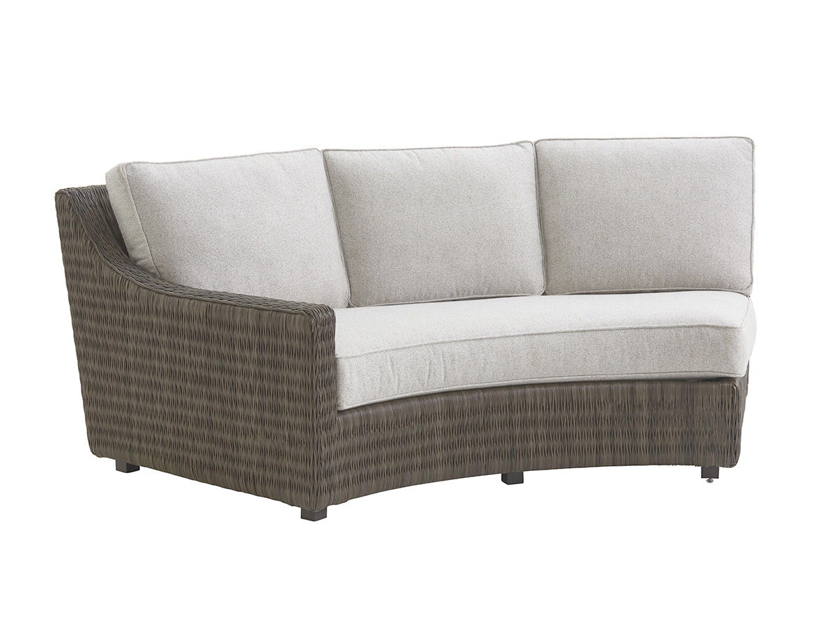 Cypress Point Ocean Terrace - Curved Sectional LAF Sofa - Dark Gray / Gray