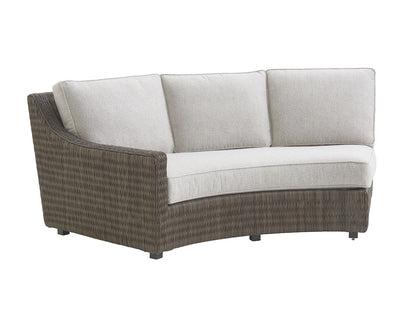 Cypress Point Ocean Terrace - Curved Sectional LAF Sofa - Dark Gray / Gray