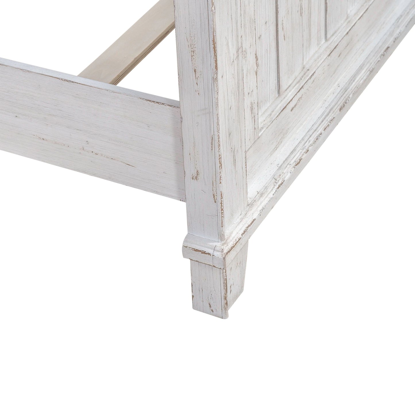 River Place - California King Panel Bed Rails - Riverstone White & Tobacco