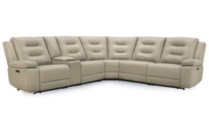 Caldwell - Power Left Arm Facing Recliner - Tahoe Fog