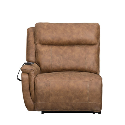 Kyra - LAF Recliner With Power Headrest, Footrest, Massage, Heat - Saddle