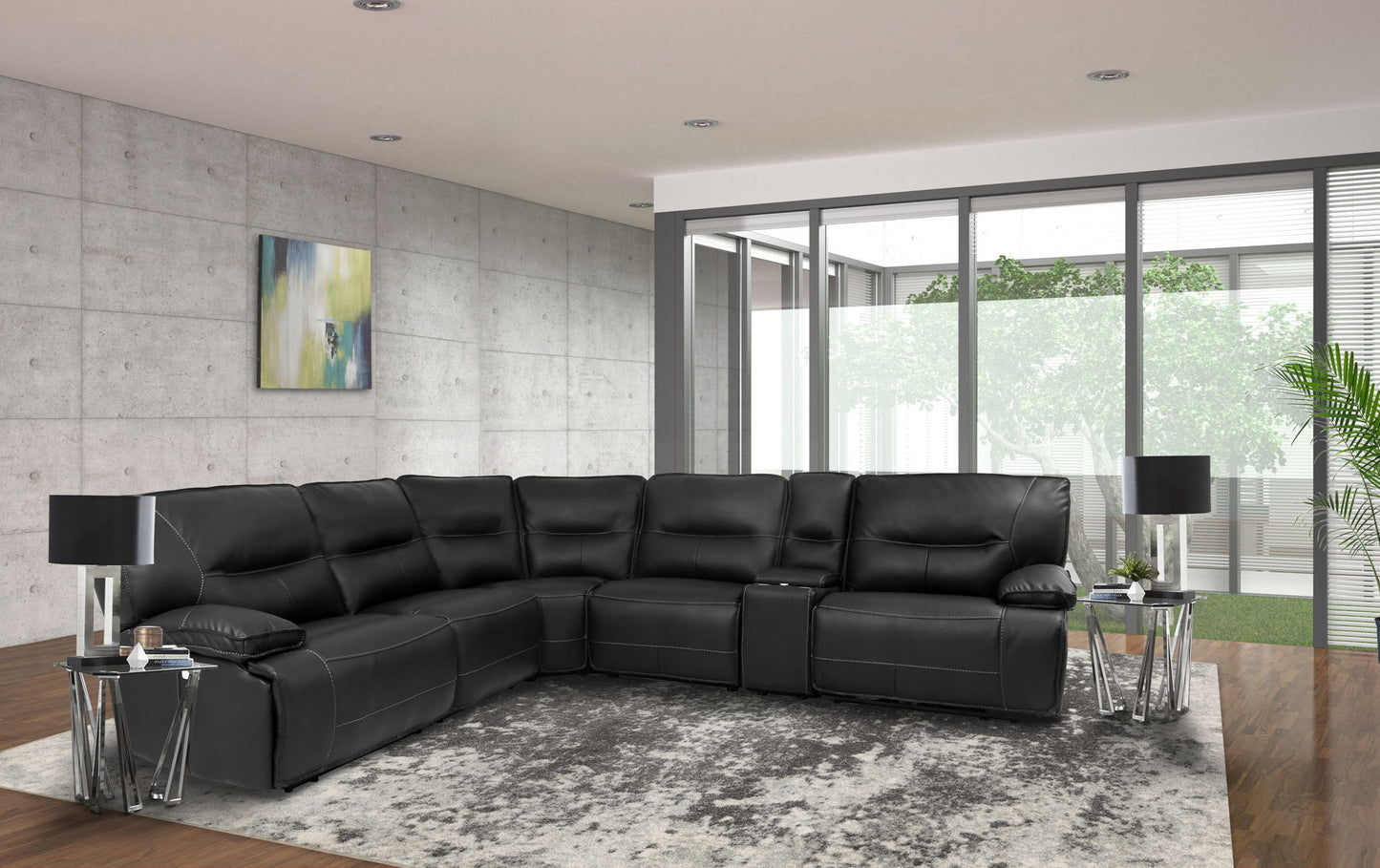Spartacus - Manual Armless Recliner - Black