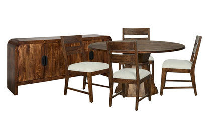 Portico - Round Dining Table Base - Warm Brown