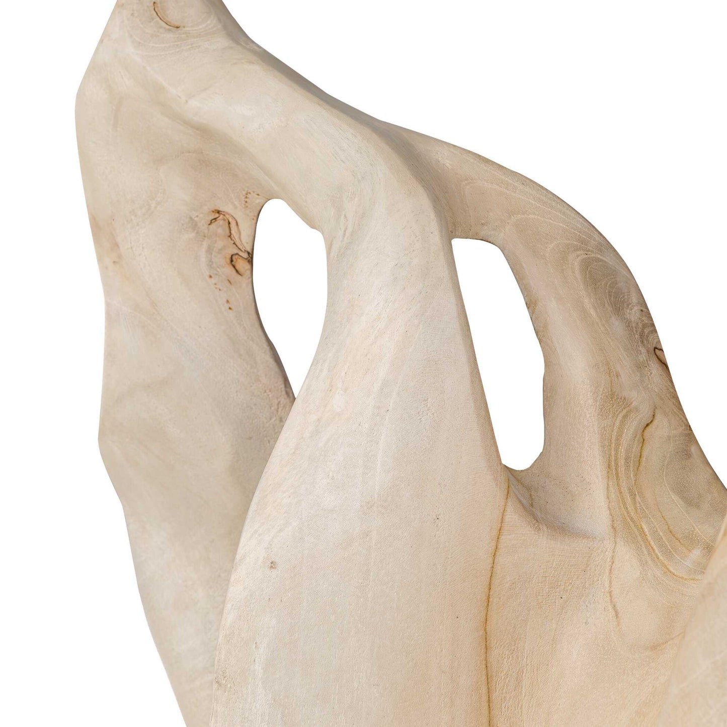 Hollow Form - Indoor-Outdoor Teak Sculpture - Woodtone