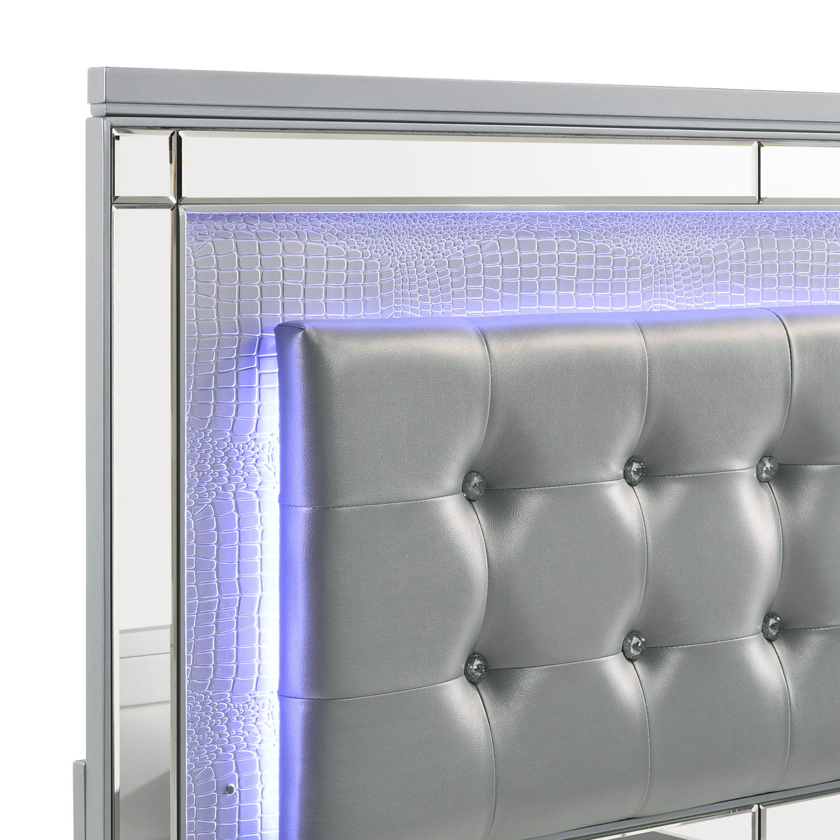 Valentino - 4/6 Full Headboard - Silver