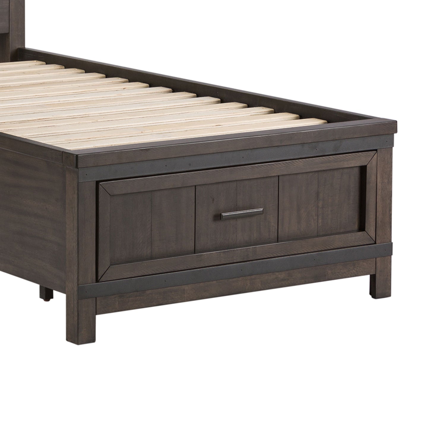 Thornwood Hills - Twin Storage Footboard - Rock Beaten Brown