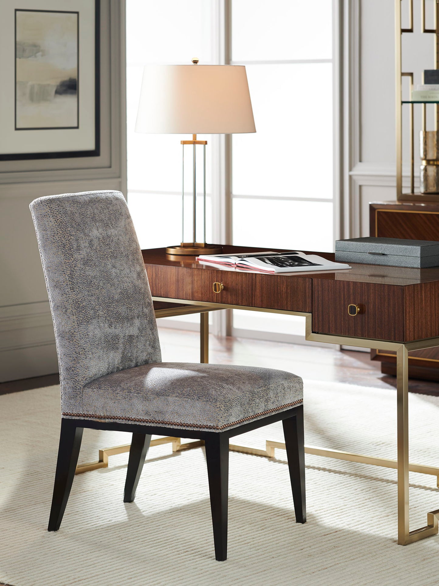 Lexington Upholstery - Lowell Dining Chair - Pearl Silver