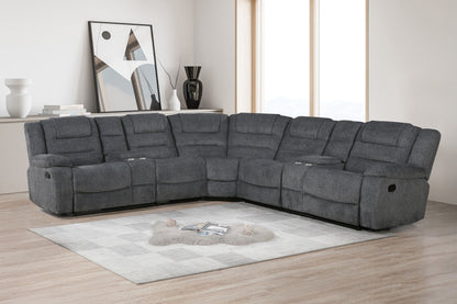 Redondo - RAF Console Loveseat With 1 Recliner - Dark Gray