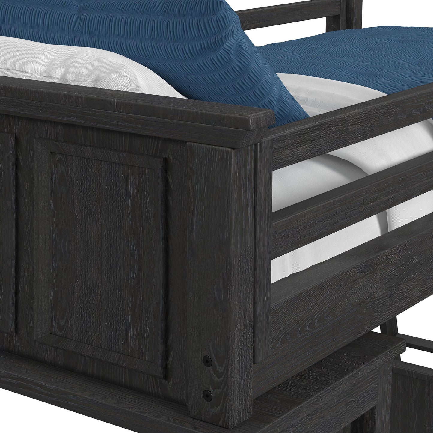Hampton Kids - Loft Bed With Ladder And Desk With Speaker
