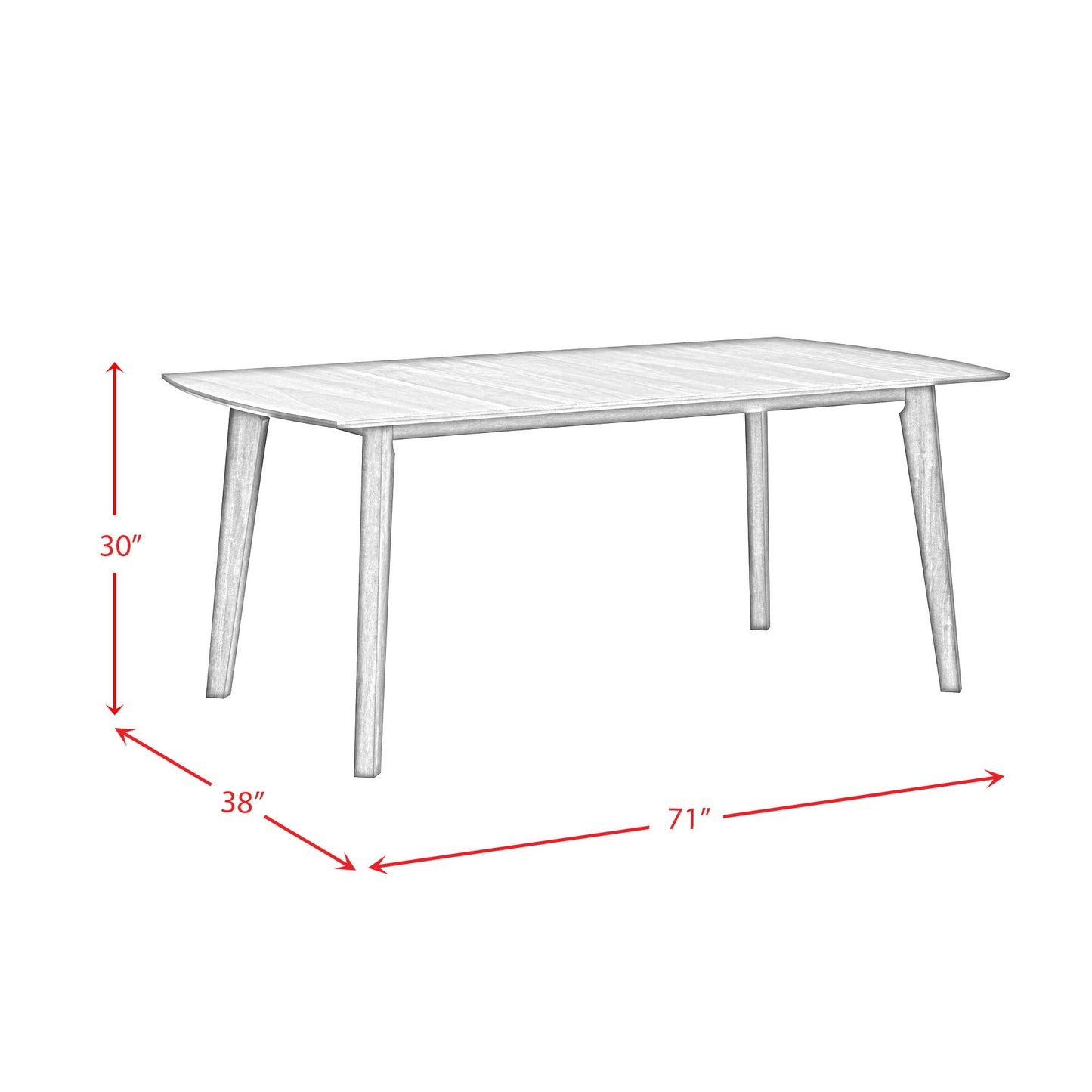 Santa Barbara - Rectangular Dining Table - Walnut