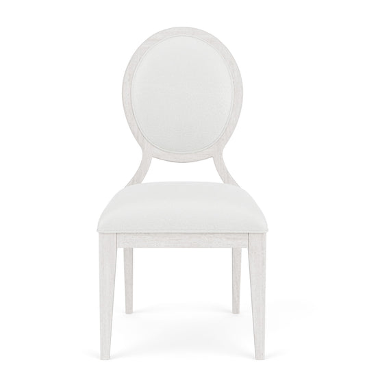 Hepburn - Oval Back Upholstered Side Chair (Set of 2) - White