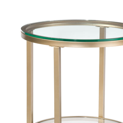 Anderson - Round End Table - Gold
